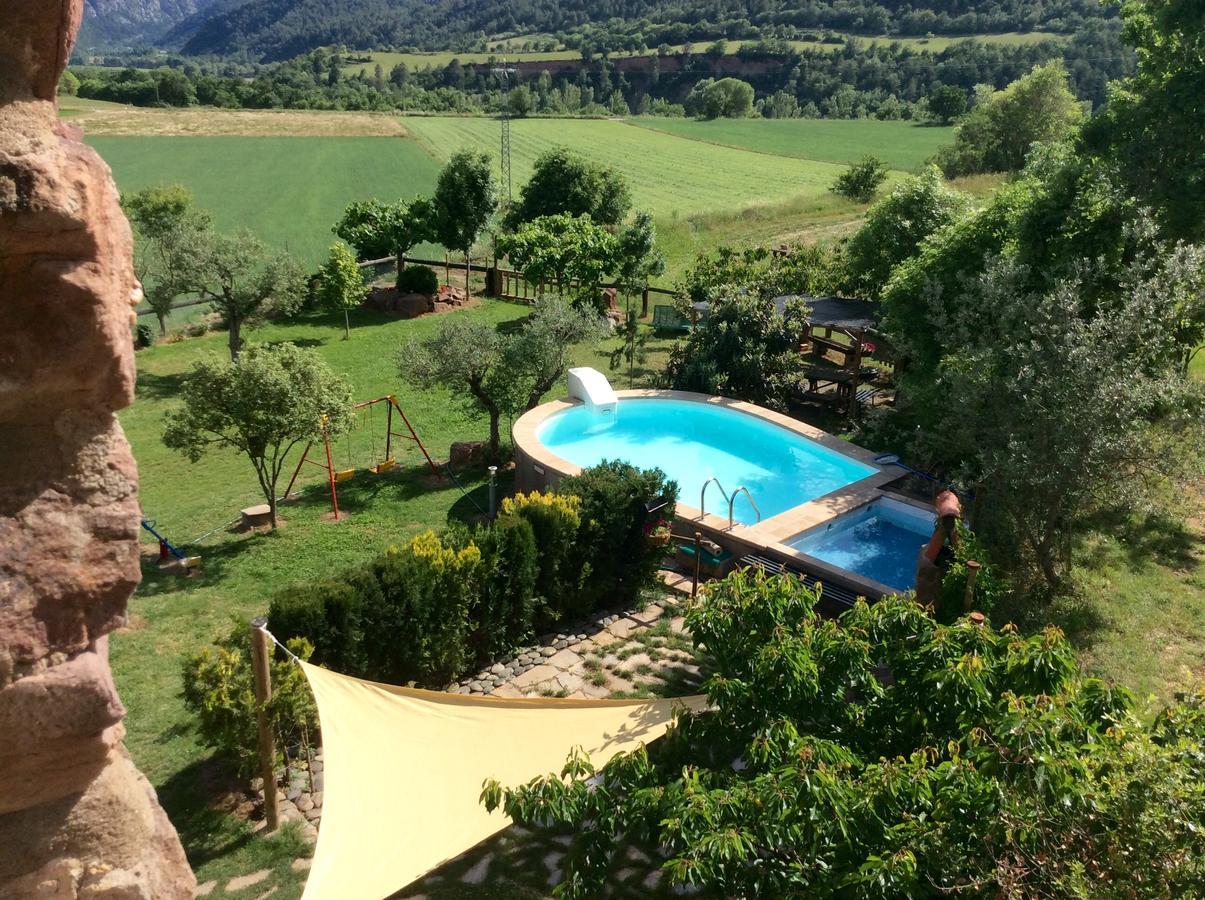 Casa Rural Con Piscina Y Vistas Al Valle - Cal Pallares Argestues Exteriör bild